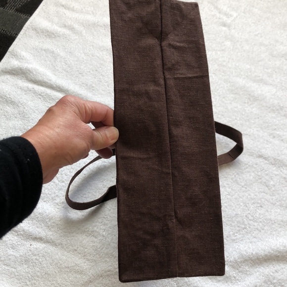 NWT Made in Bangladesh 1971 Small Brown Waxed Cotton Lined Tote - Picture 4 of 10